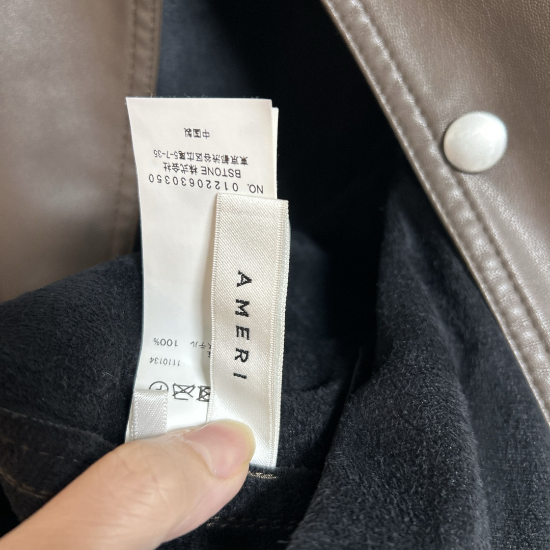 Ameri VINTAGE - AMERI ラウンドショートフェイクレザー Ameri VINTAGE - AMERI ラウンドショートフェイクレザー