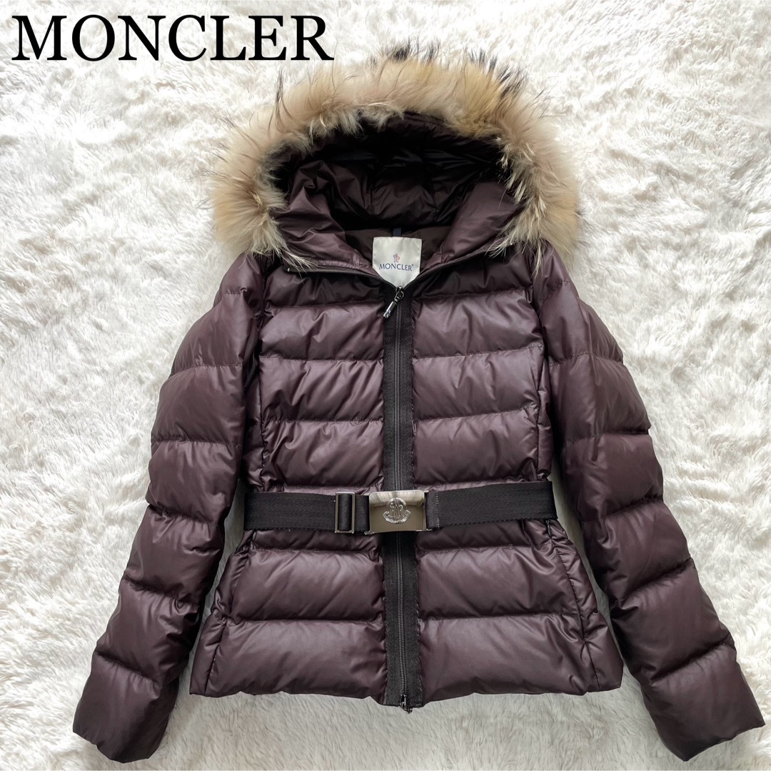 MONCLER モンクレール ANGERS ダウンジャケット ベルト ファー 0 MONCLER モンクレール ANGERS ダウンジャケット ベルト ファー 0