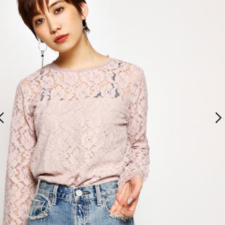 マウジー(moussy)の【最終値下】moussy新作 レースレイヤードトップス(カットソー(長袖/七分))