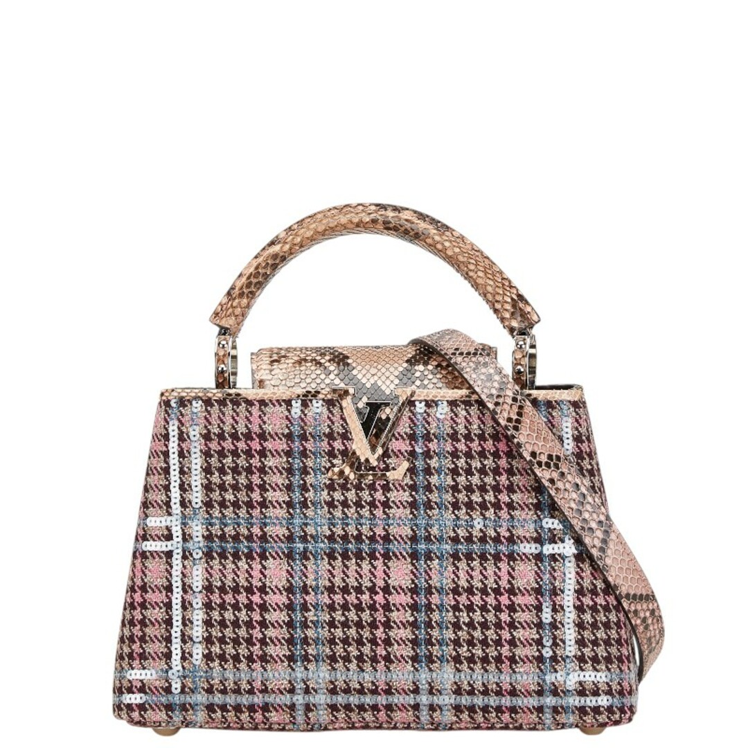 LOUIS VUITTON - 美品 ルイ ヴィトン カプシーヌBB ツイード スパンコール ハンドバッグ ショルダーバッグ 2WAY N97078 ウール レディース LOUIS VUITTON 【222-85084】
