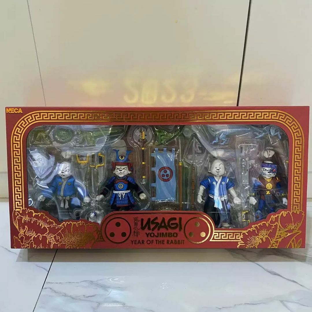 ネカ TMNT サムライタートルズ4体セット フィギュア つつみ NECA ネカ TMNT サムライタートルズ4体セット フィギュア つつみ NECA