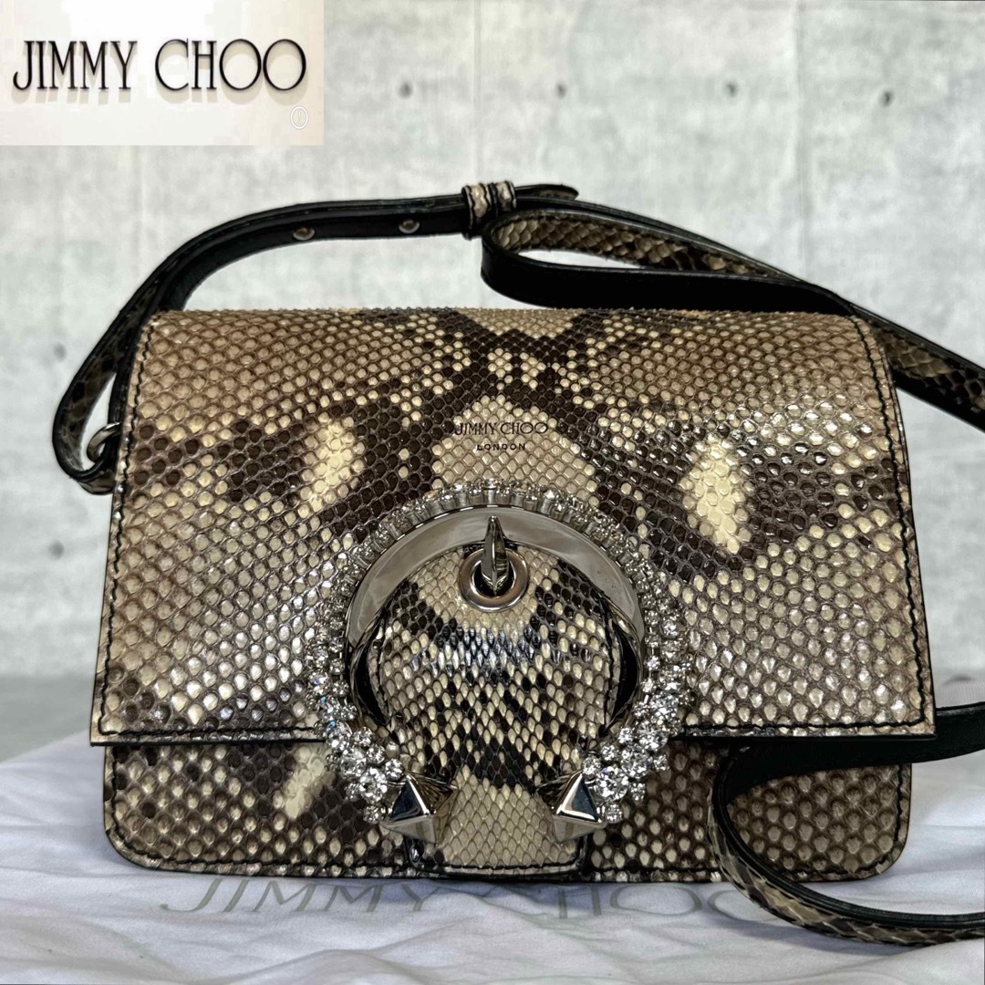 JIMMY CHOO - 【美品】JIMMY CHOO MADELINE パイソン SHOULDER/S JIMMY CHOO - 【美品】JIMMY CHOO MADELINE パイソン SHOULDER/S