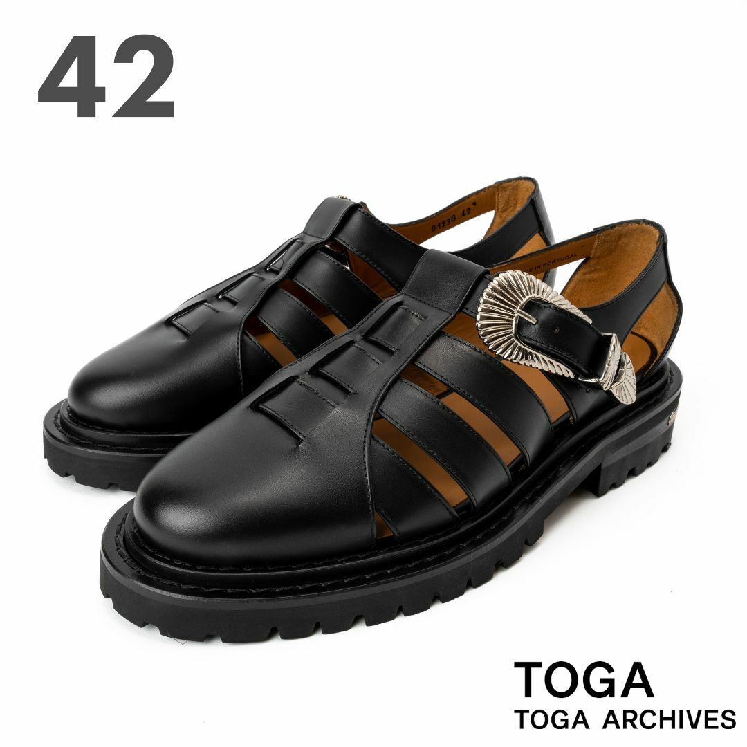 TOGA VIRILIS - 新品 TOGA VIRILIS レザー グルカ サンダルの TOGA VIRILIS - 新品 TOGA VIRILIS レザー グルカ サンダルの