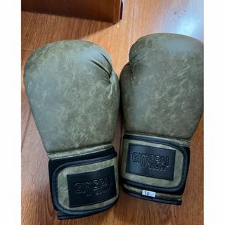 新品GINGPAI レトロ ボクシンググローブ 10oz ダークグリーン(ボクシング)