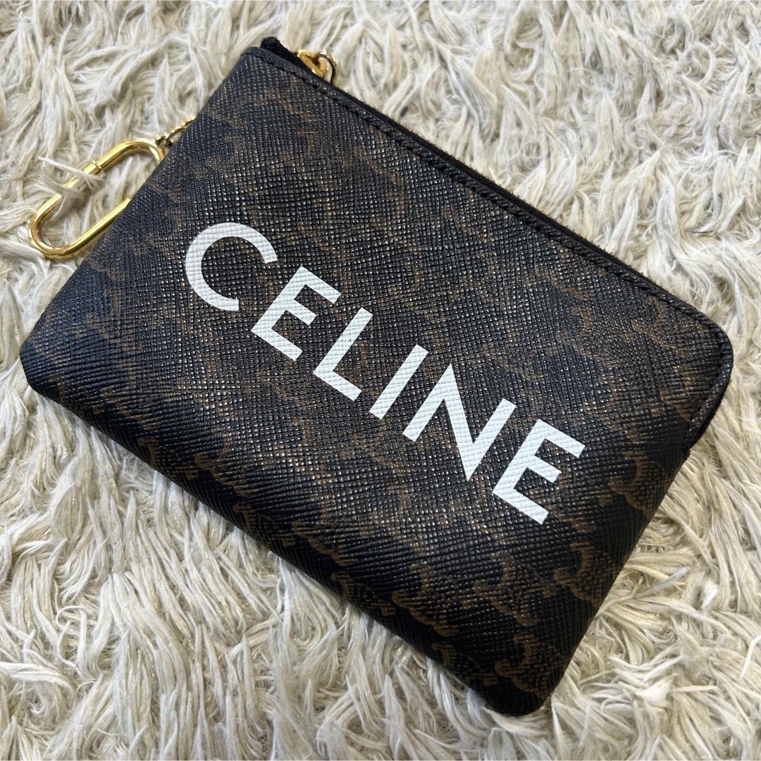 極美品】セリーヌ トリオンフキャンバス コインケース キュイル 極美品】セリーヌ トリオンフキャンバス コインケース キュイル