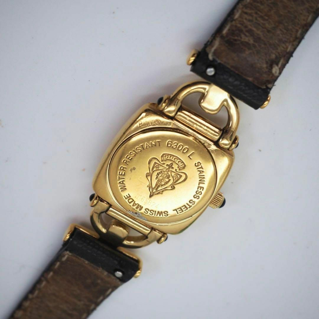 93 GUCCI レディース腕時計 6300L ゴールド ブラック アンティーク 93 GUCCI レディース腕時計 6300L ゴールド ブラック アンティーク