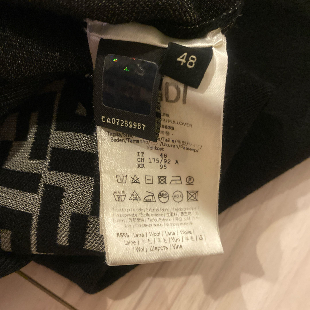 FENDI 20AW ロゴニット セーター ブラック 48 メンズM ニット FENDI 20AW ロゴニット セーター ブラック 48 メンズM ニット