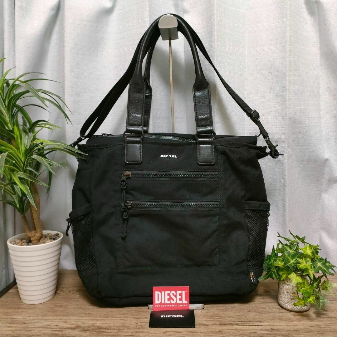 DIESEL - DIESEL 2WAYショルダーバッグ ブラック ナイロン DIESEL - DIESEL 2WAYショルダーバッグ ブラック ナイロン
