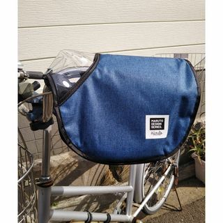 電動アシスト自転車対応　ハンドルカバー　オールシーズン　防水生地【杢ネイビー】(その他)