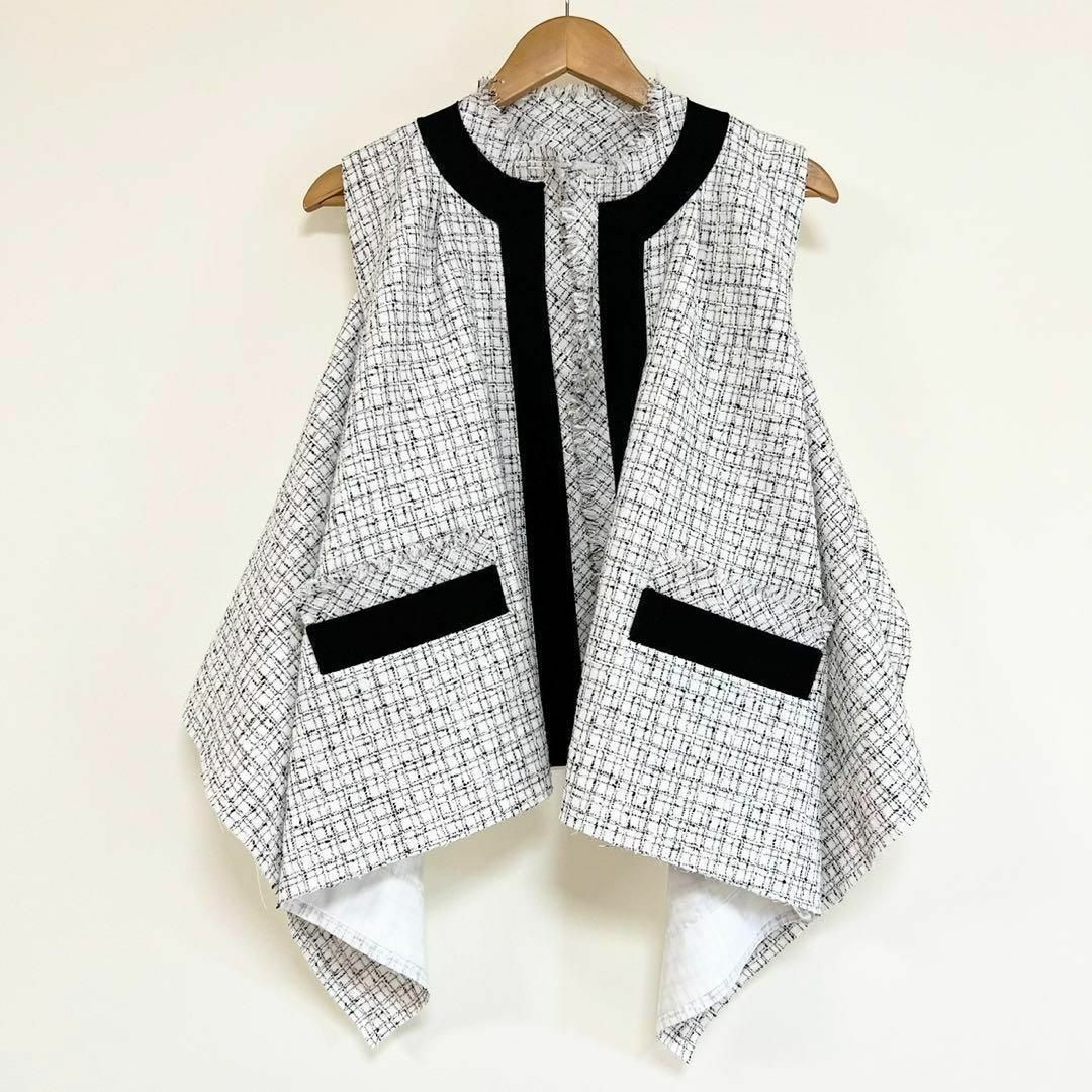 ずっと気になってた ベスト ツイード 2020 sacai ジャケット 変形 ノースリーブ ジャケット・アウター