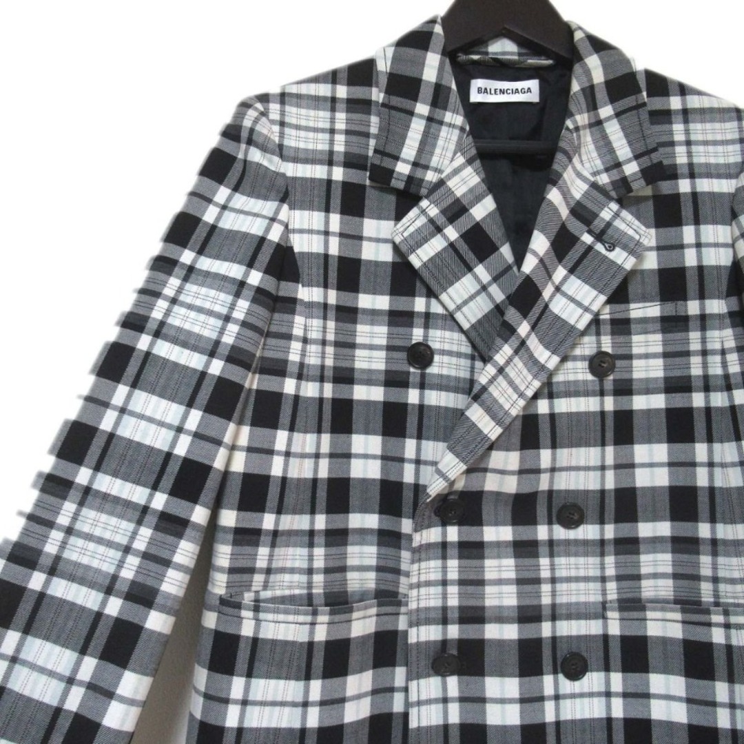 BALENCIAGA - 美品 BALENCIAGA バレンシアガ チェック柄 ダブル BALENCIAGA - 美品 BALENCIAGA バレンシアガ チェック柄 ダブル
