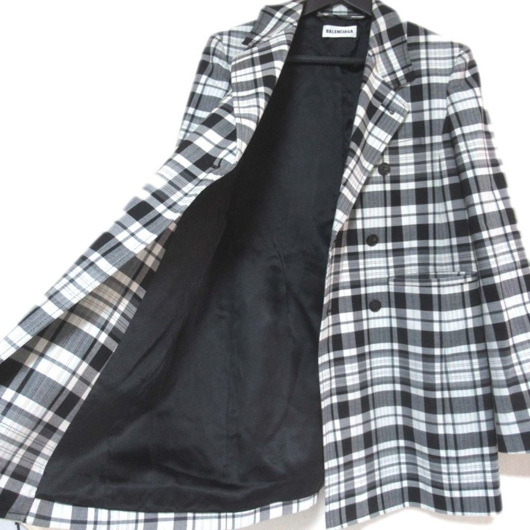 BALENCIAGA - 美品 BALENCIAGA バレンシアガ チェック柄 ダブル BALENCIAGA - 美品 BALENCIAGA バレンシアガ チェック柄 ダブル