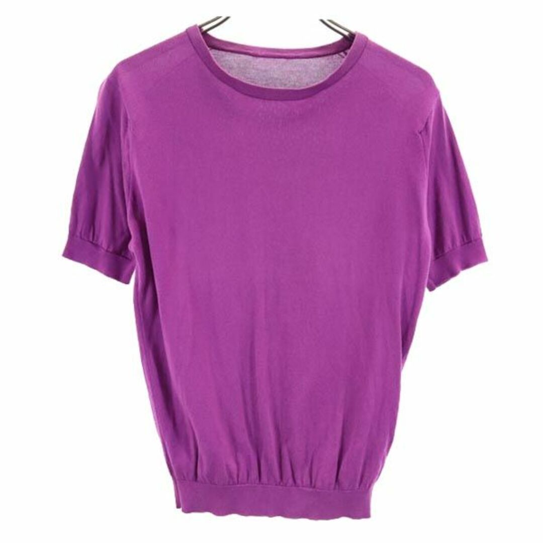 【美品】JOHN SMEDLEY アンサンブルニット S パープル 英国製 現行 JOHN SMEDLEY - ジョンスメドレー 英国製 長袖 アンサンブル