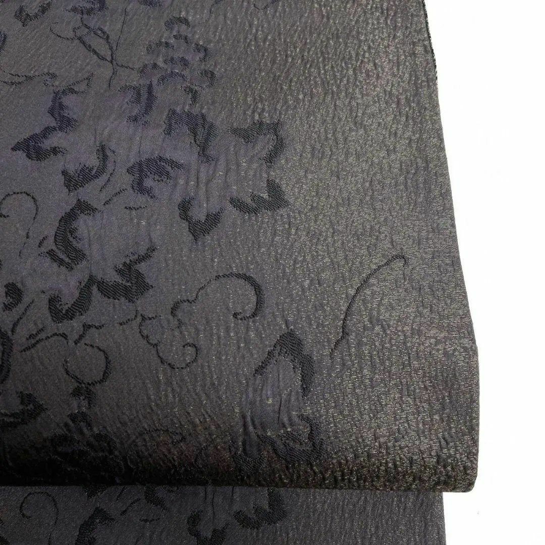 金通し 葡萄模様 横縞 モノトーン 袋帯 着物 104a p 金通し 葡萄模様 横縞 モノトーン 袋帯 着物 104a p