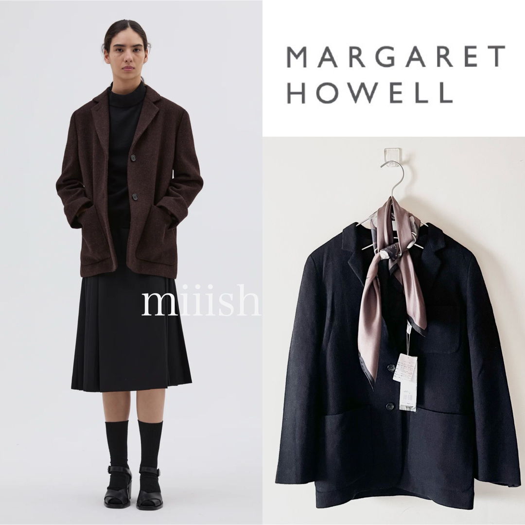 MARGARET HOWELL - 美品 マーガレットハウエル ウールツイード パッチポケットテーラードジャケット