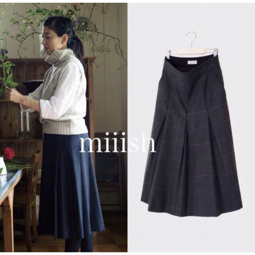 試着のみ✨極美品 マーガレットハウエル チェスナッツ柄プリーツ 試着のみ✨極美品 マーガレットハウエル チェスナッツ柄プリーツ