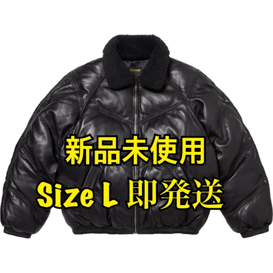 Supreme - Supreme Schott Leather Down Puffer Lの通販 by Supreme - Supreme Schott Leather Down Puffer Lの通販 by
