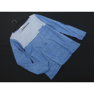 URBAN RESEARCH アーバンリサーチ ボーダー 切替 カットソー size38/白ｘ青 ■◇ メンズ