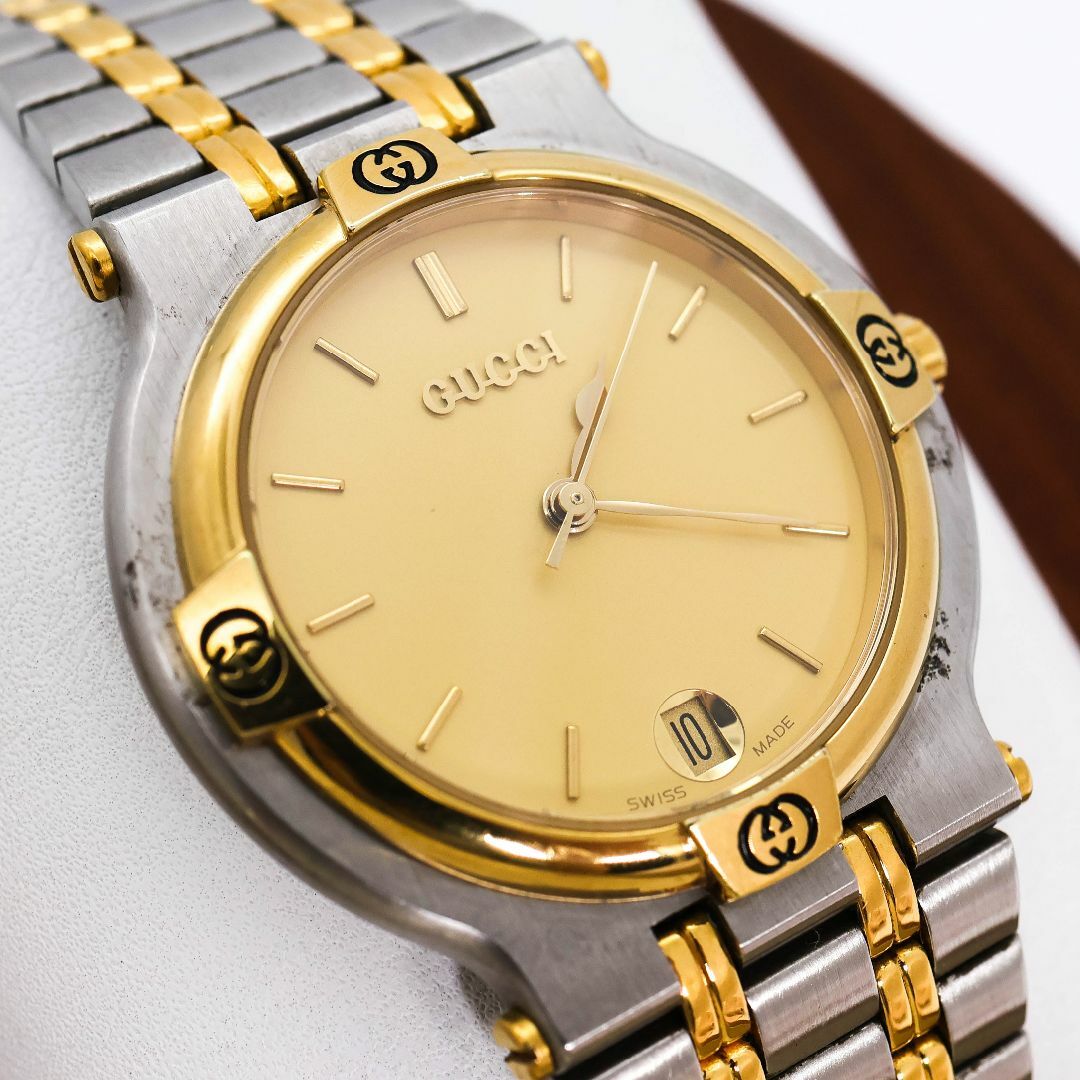 稼働 GUCCI 腕時計 9000M ボーイズ デイト ヴィンテージ 528