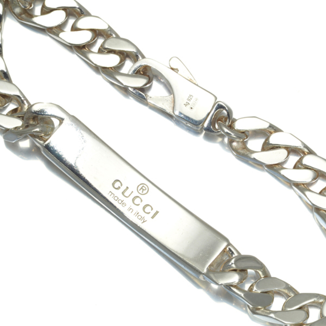 GUCCI - グッチ ブレスレット プレート チェーン 17刻印 GUCCI - グッチ ブレスレット プレート チェーン 17刻印