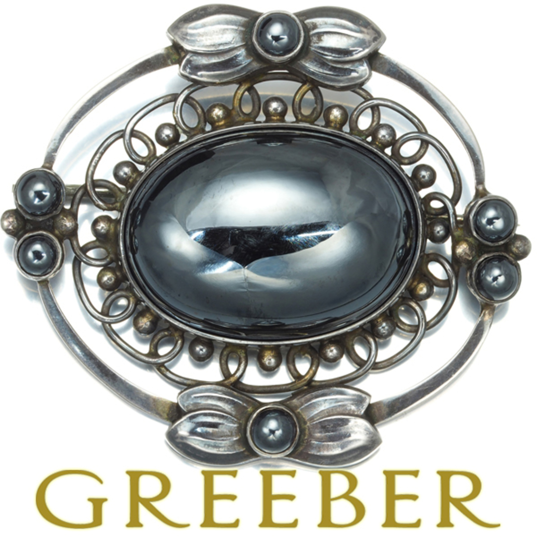 Georg Jensen - ジョージジェンセン ブローチ ヘマタイト 91 Georg Jensen - ジョージジェンセン ブローチ ヘマタイト 91