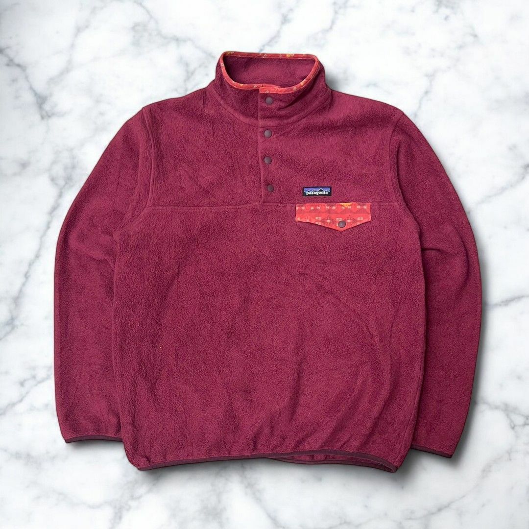 古着 PATAGONIA SYNCHILLA FLEECE JACKET WINE RED パタゴニア