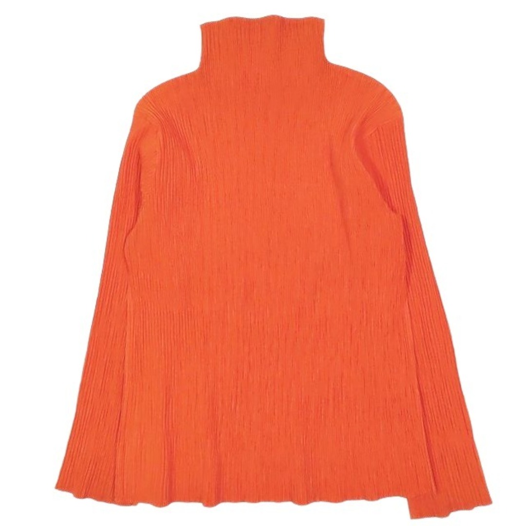 90s ISSEY MIYAKE プリーツ ハイネック カットソー オレンジ 90s ISSEY MIYAKE プリーツ ハイネック カットソー オレンジ