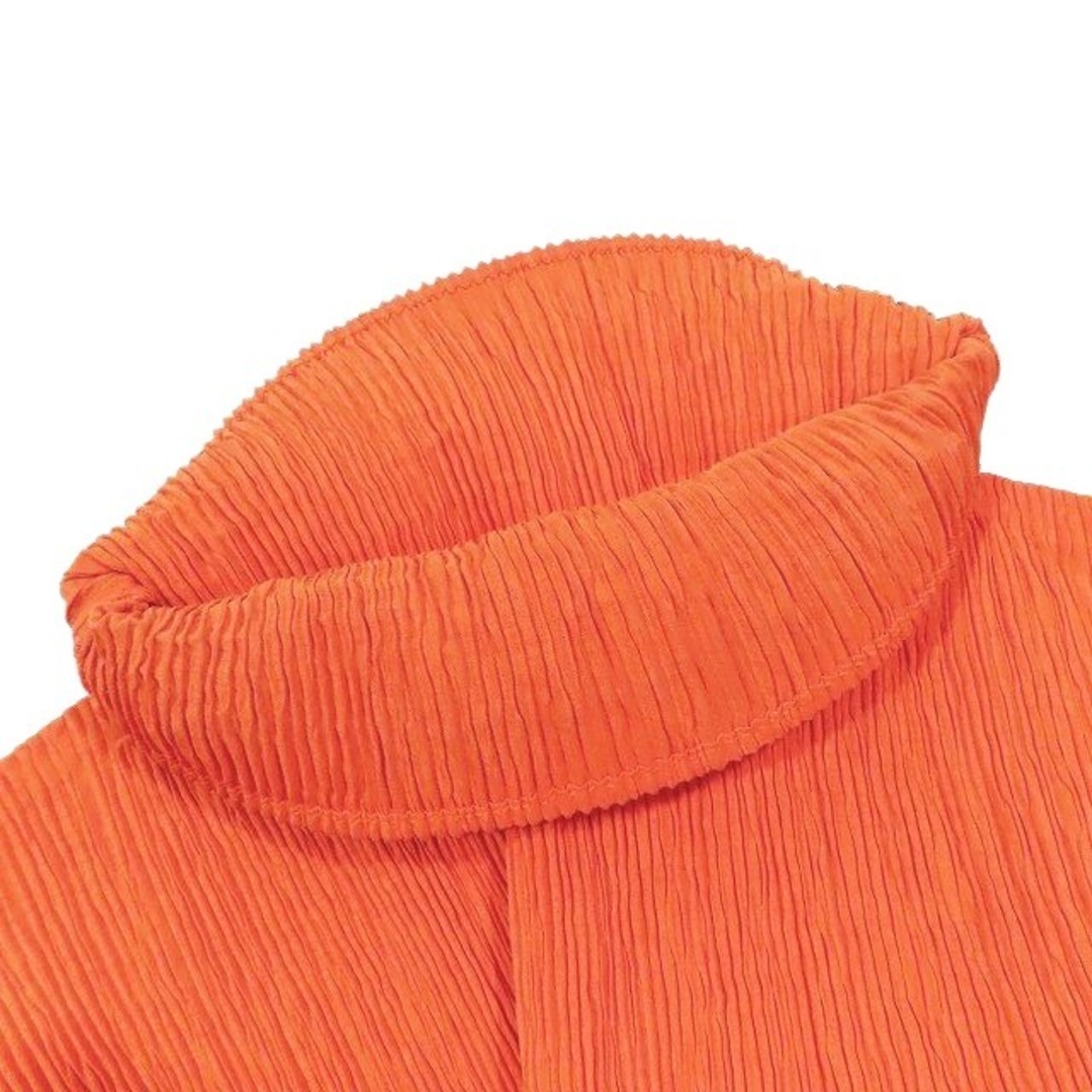 90s ISSEY MIYAKE プリーツ ハイネック カットソー オレンジ 90s ISSEY MIYAKE プリーツ ハイネック カットソー オレンジ