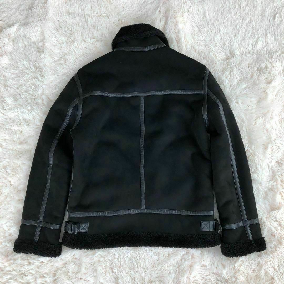 ZARA - ZARAザラフェイクムートンジャケット ブラック黒 ボア ZARA - ZARAザラフェイクムートンジャケット ブラック黒 ボア