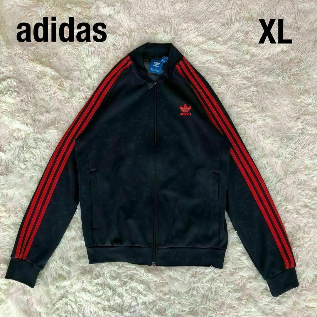 adidas - Adidasアディダストラックジャケット紺ネイビー赤 adidas - Adidasアディダストラックジャケット紺ネイビー赤