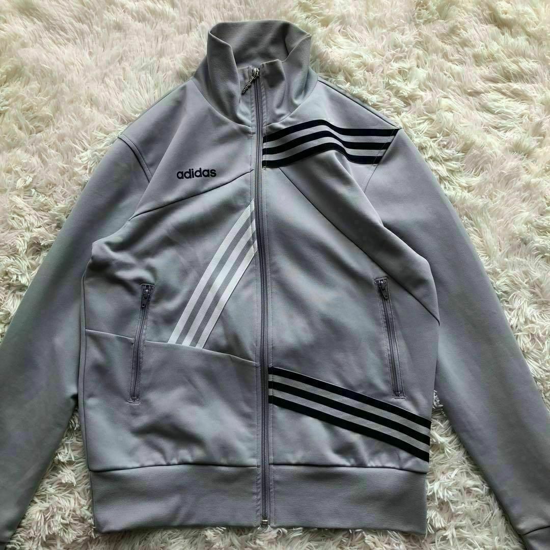 adidas - Adidasアディダス トラックジャケット ライトグレー adidas - Adidasアディダス トラックジャケット ライトグレー