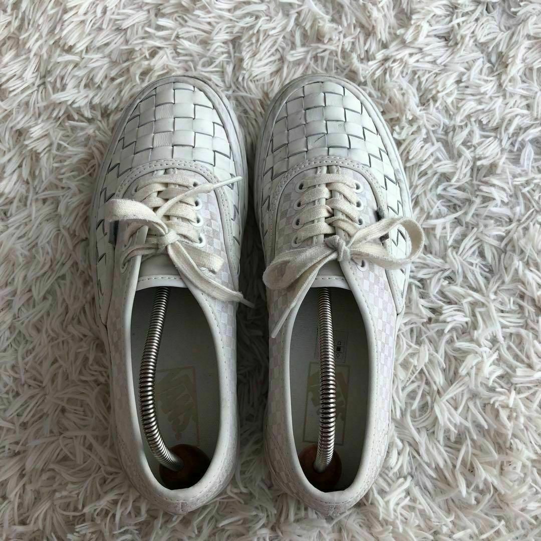 VANS - VANSオーセンティック レザースニーカー 編み込み VANS - VANSオーセンティック レザースニーカー 編み込み