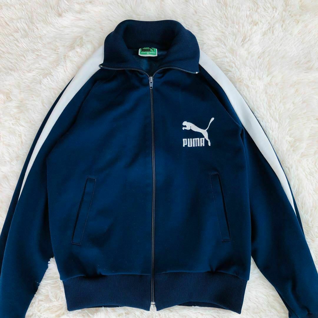 コリアグランドセール 2025 PUMA - PUMAプーマトラックジャケット紺色×白ジャージレトロ古着 プーマ