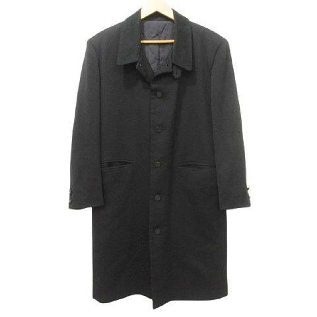 ワイズビス Y´s bis ステンカラー コート ロング ジャケット 約L 黒 ワイズビス Y´s bis ステンカラー コート ロング ジャケット 約L 黒