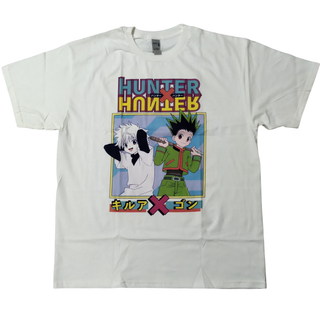 HUNTER×HUNTER　Tシャツ　XL　白　ゴン　キルア　アニメT　海外 *(Tシャツ/カットソー(半袖/袖なし))