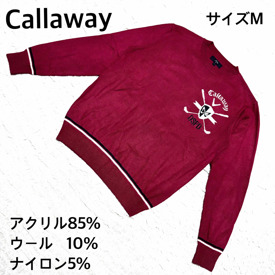 Callaway 赤 Mサイズ かたむけれ ゴルフシャツ Callaway 赤 Mサイズ かたむけれ ゴルフシャツ