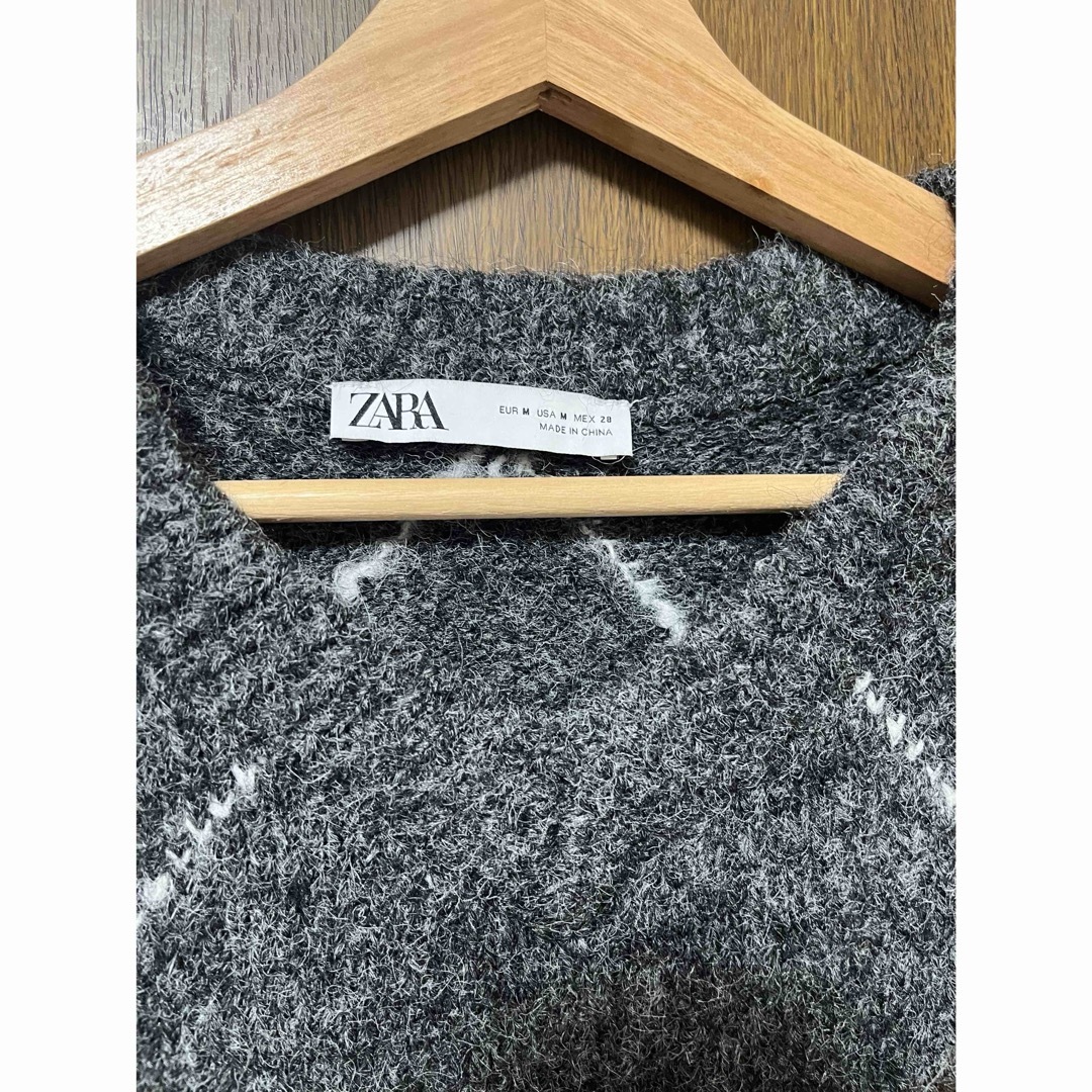 ZARA - ZARA ダイヤモンド柄ニットセーターの通販 by R&Y|ザラ ZARA - ZARA ダイヤモンド柄ニットセーターの通販 by R&Y|ザラ
