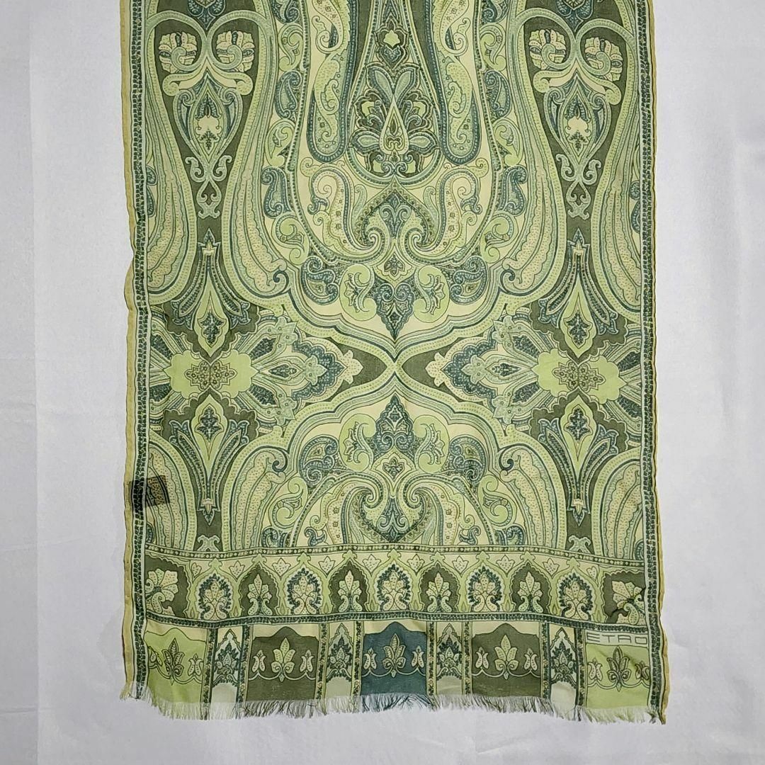 ☆ETRO☆ ストール シフォン ペイズリー柄 シルク グリーン ☆ETRO☆ ストール シフォン ペイズリー柄 シルク グリーン
