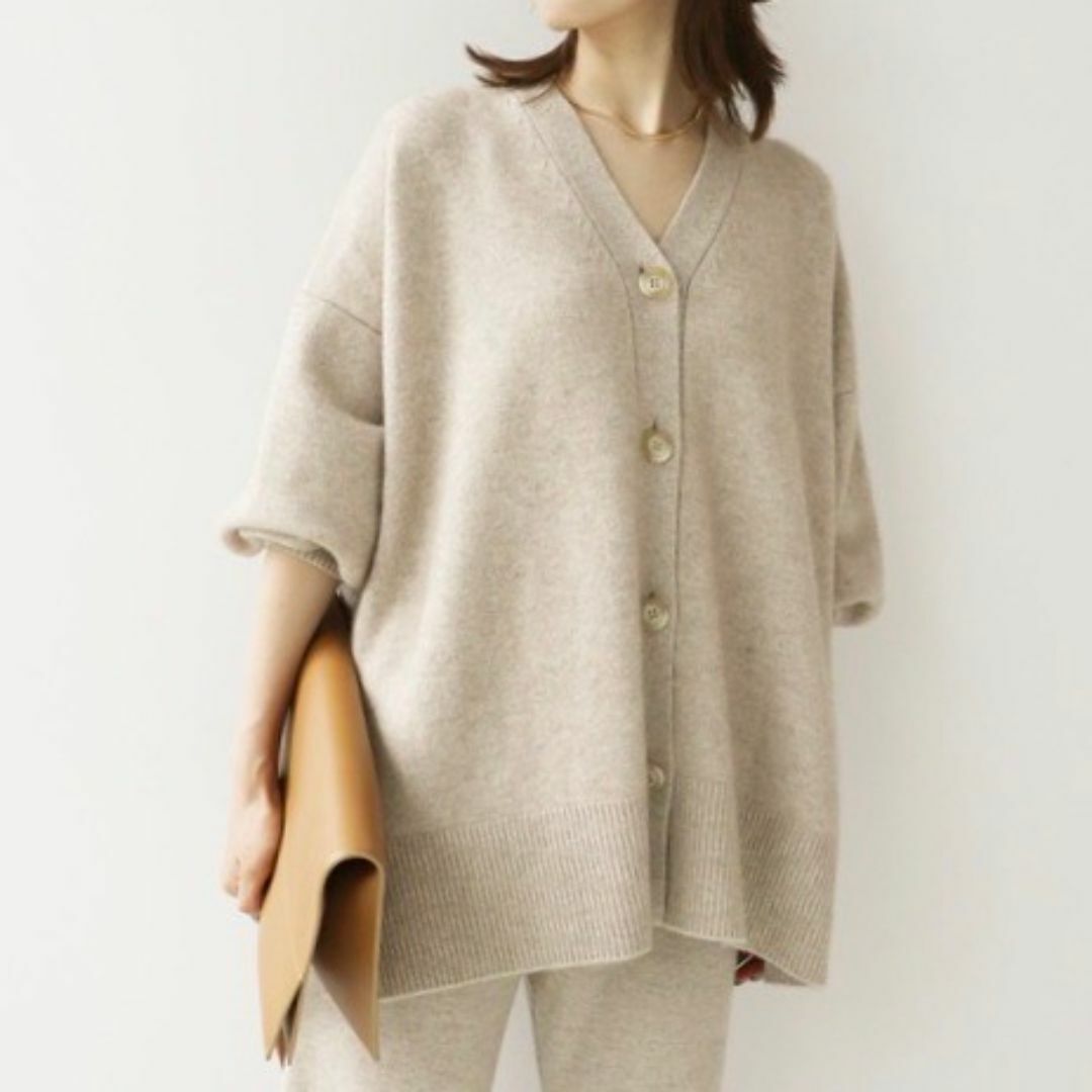Plage - plage 【R’IAM】Washable WOOL カーディガン ベージュ
