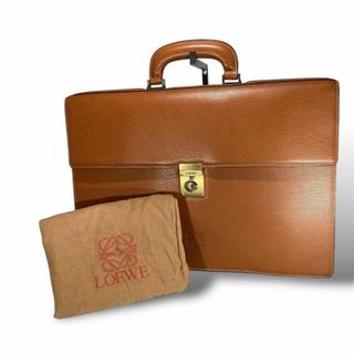 LOEWE - ロエベ ビジネスバッグ カーフスキン ベージュキャメル LOEWE - ロエベ ビジネスバッグ カーフスキン ベージュキャメル