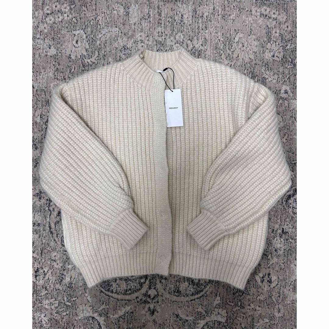moussy(マウジー)のMOUSSY TUCK SLEEVE KNIT カーディガン レディースのトップス(カーディガン)の商品写真