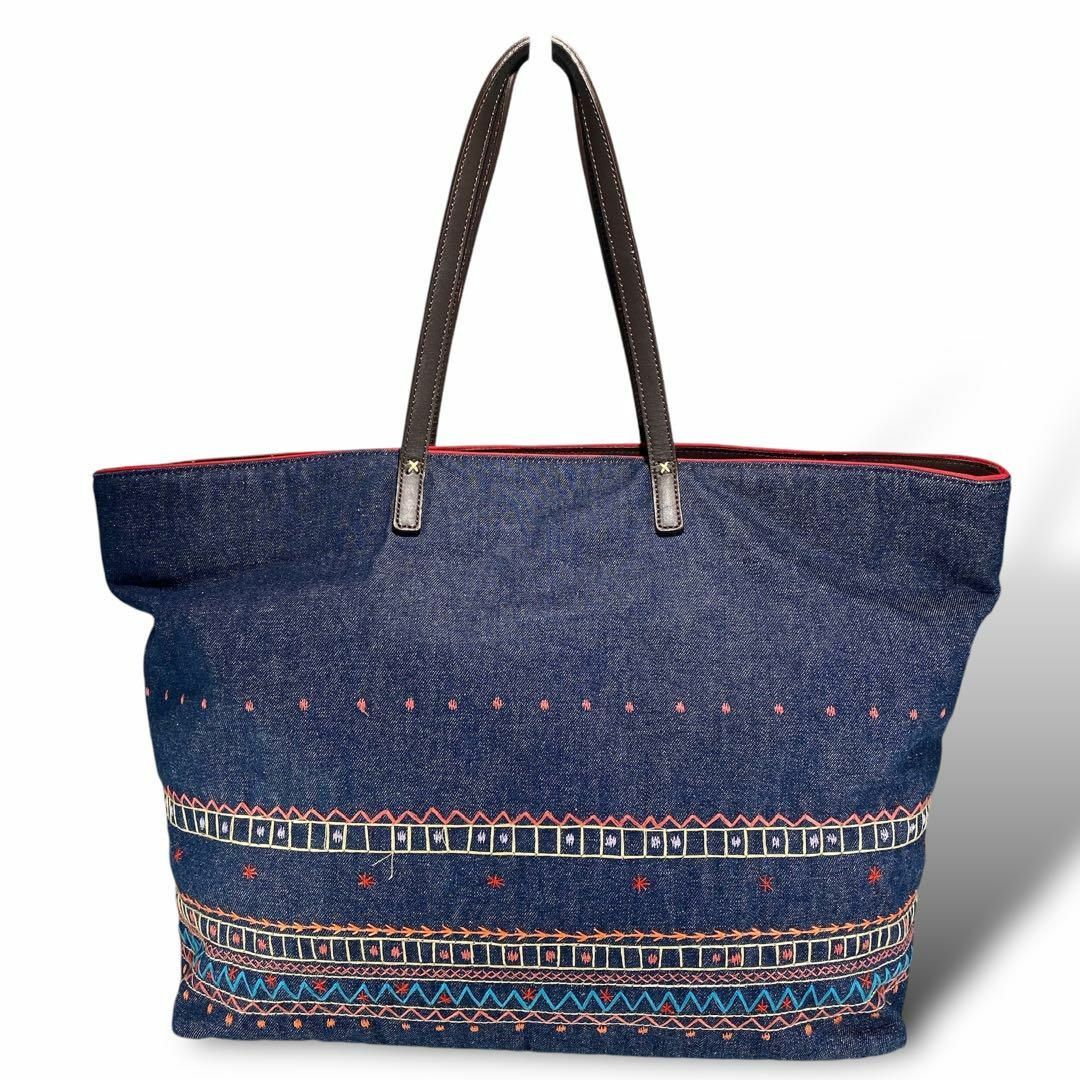 おトク情報がいっぱい！ BURBERRY - バーバリー Burberry トートバッグ デニム 刺繍の バッグ
