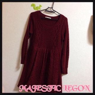 マジェスティックレゴン(MAJESTIC LEGON)のニットワンピース(ミニワンピース)