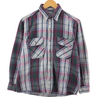 古着 ~90年代 OUTDOOR EXCHANGE 長袖 フランネルチェックシャツ USA製 メンズM相当 ヴィンテージ /eaa508546(シャツ)