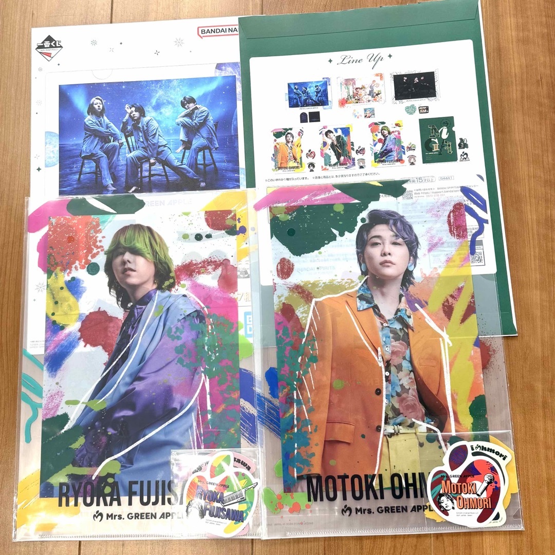 Mrs. GREEN APPLE 一番くじ F賞 クリアファイル&ステッカー エンタメ/ホビーのアニメグッズ(クリアファイル)の商品写真