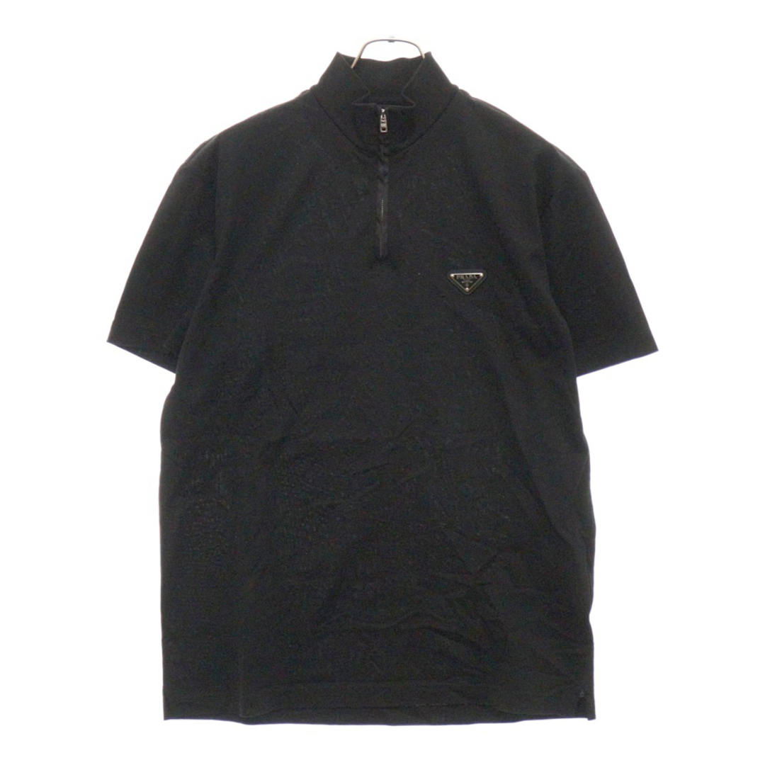 PRADA プラダ SLEEVED PIQUE 三角ロゴプレート ハーフジップ PRADA プラダ SLEEVED PIQUE 三角ロゴプレート ハーフジップ