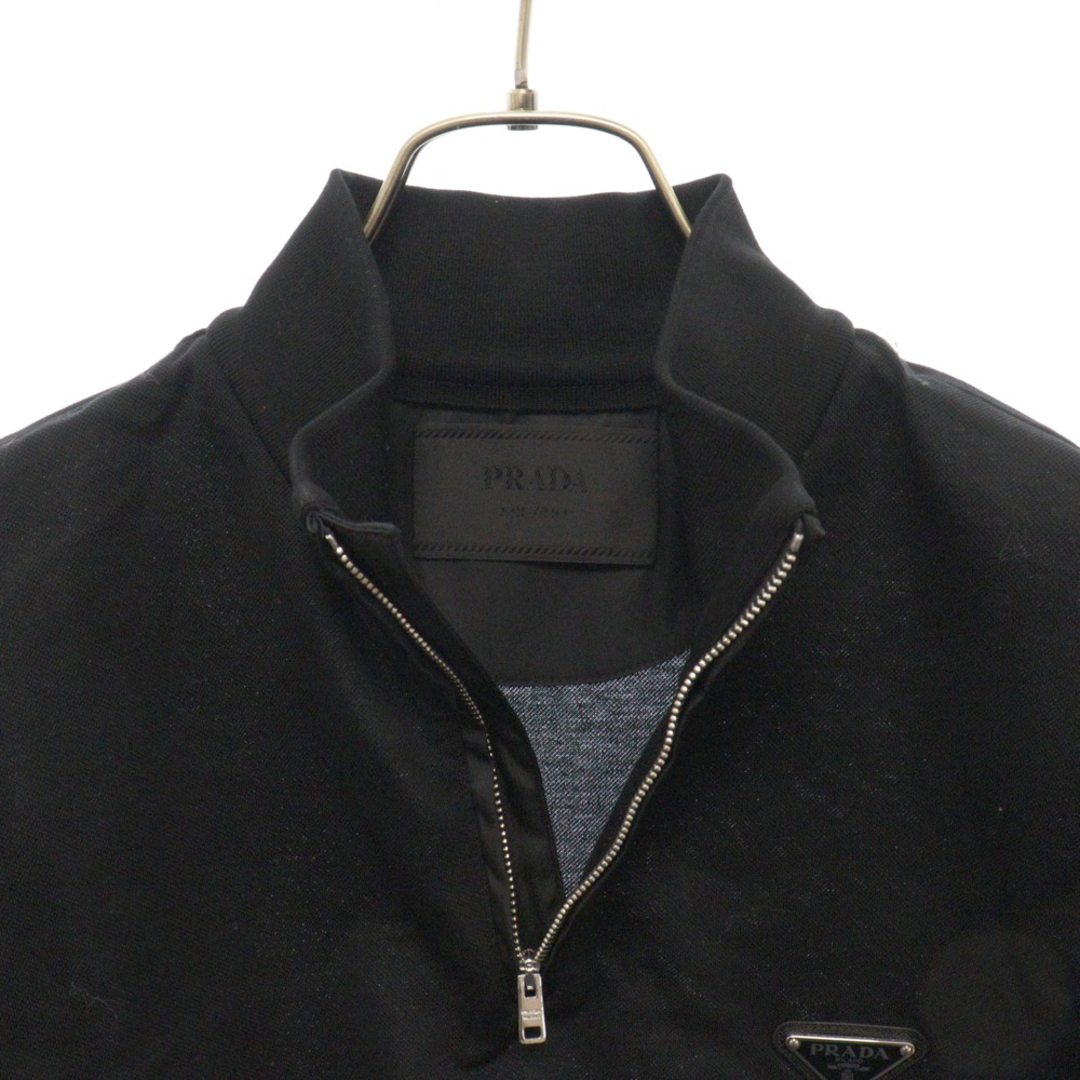PRADA プラダ SLEEVED PIQUE 三角ロゴプレート ハーフジップ PRADA プラダ SLEEVED PIQUE 三角ロゴプレート ハーフジップ