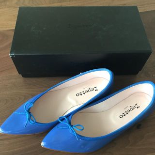 レペット(repetto)の真白様専用 新品 レペット ブルー バレエシューズ  サイズ37(バレエシューズ)