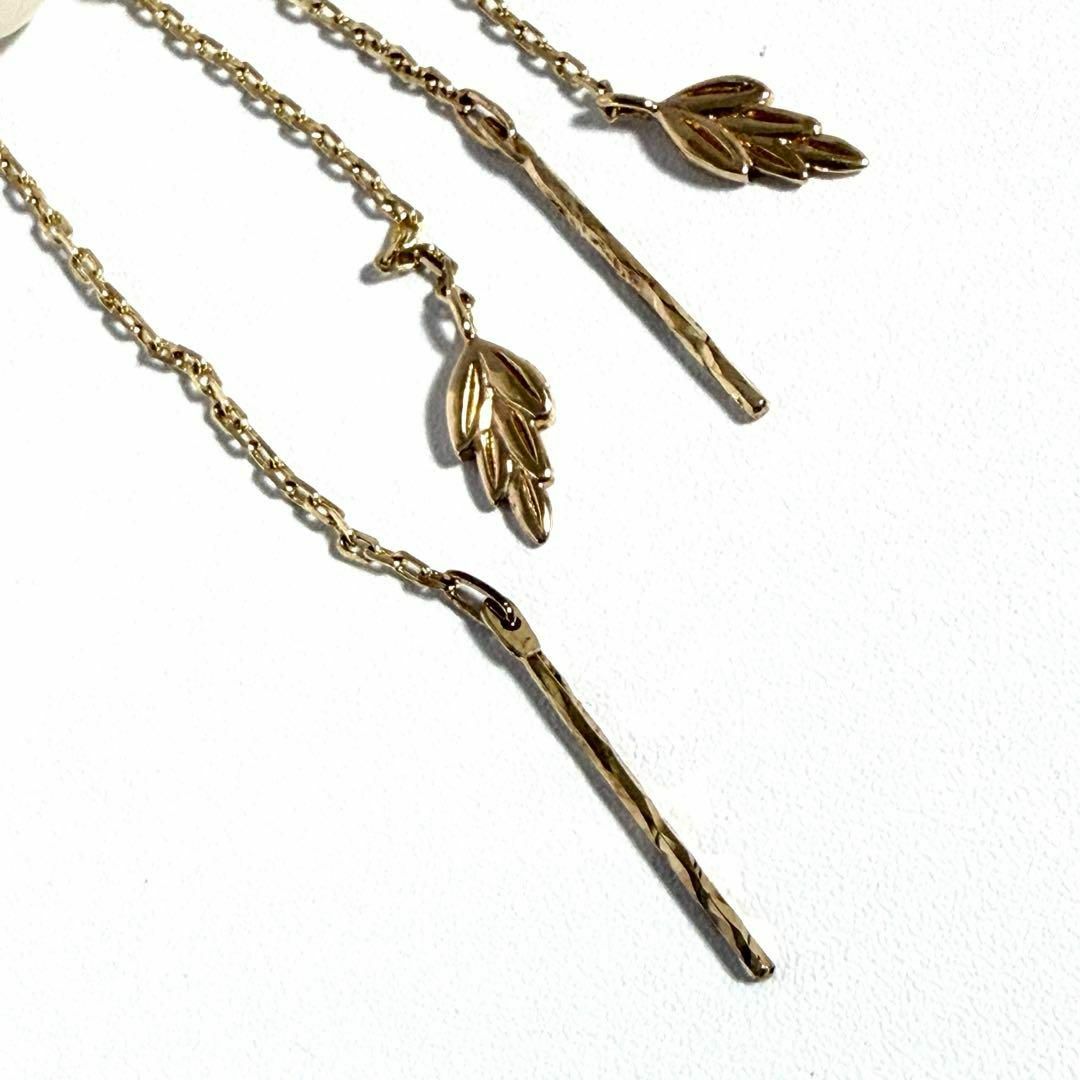 熱販売 超美品】アガット レディース K10 ピアス ドロップ チェーン アクセサリー