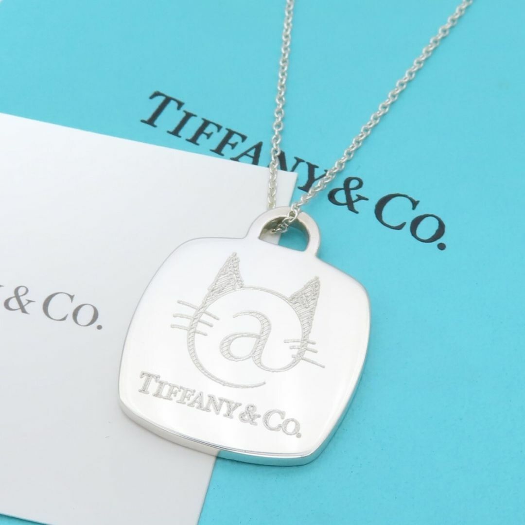 Tiffany & Co. - ティファニー キャット ストリート スクエア シルバー ネックレス HA649